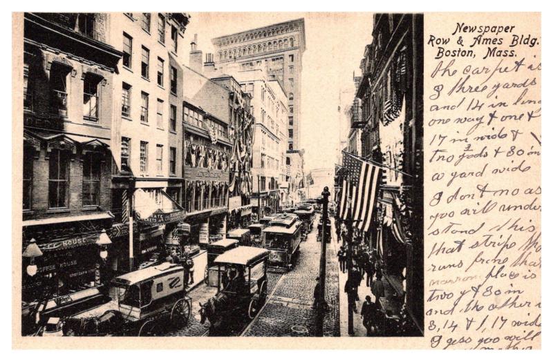 Massachusetts Boston , Newspaper Row and Ames Building