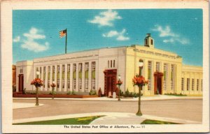 Vtg Allentown Pennsylvania PA United States Post Office 1930s Unused Postcard