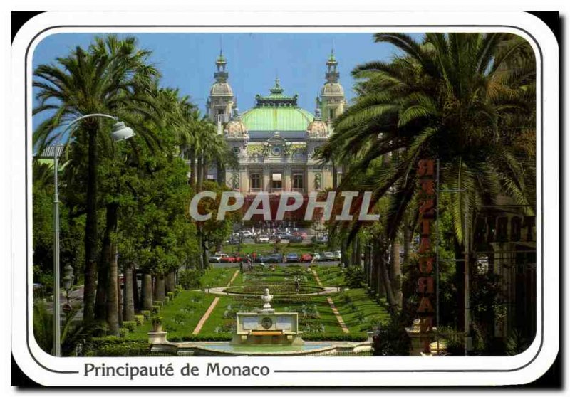 Postcard Modern Reflections La Cote D Azur Monte Carlo Gardens and Casino