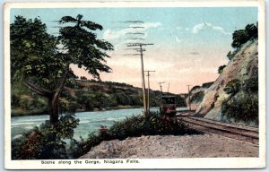 Postcard - Scene along the Gorge - Niagara Falls