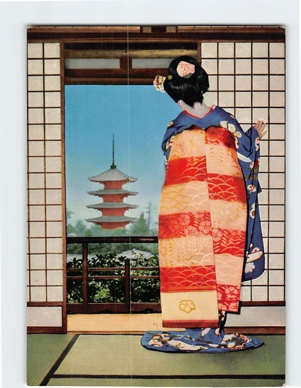 Postcard Maiko Girl Kyoto Japan