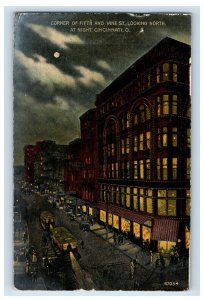 Vintage Corner Of Ninth And Vine Street Cincinatti Postcards P166E