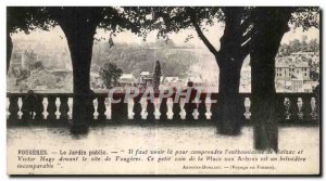 Old Postcard Fougeres Public Garden