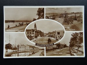 Scotland Stirling GRANGEMOUTH Town & Docks 5 Image Multiview c1940 RP Postcard