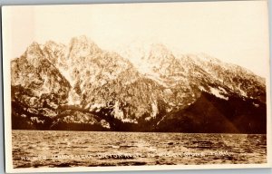 RPPC Jennys Lake Victor Route Yellowstone Park WY Vintage Postcard P32