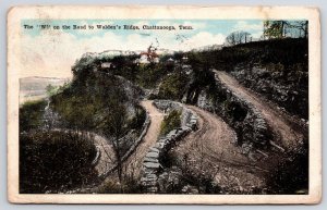 1919 W On Road Walden'S Ridge Chattanooga Tennessee Mountain Posted Postcard