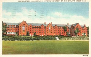 Vintage Postcard 1952 Mosher Jordan Hall Girls Dormitory University Of Michigan