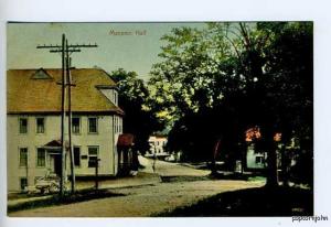 Conway MA Street View !908 Masonic Temple Postcard