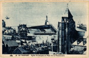 CPA Le TRÉPORT-Église St-Jacques et Place de la Poissonnerie (348193)