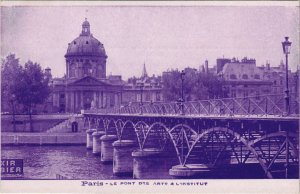 CPA purple PARIS Pont des Arts et Institut (49331)