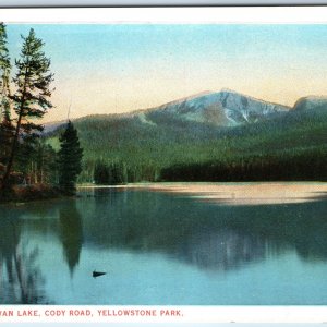 c1910s J.E. Haynes Sylvan Lake Cody Road Nice Litho Yellowstone Park #17296 A222