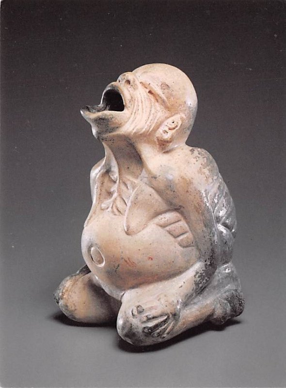 Vessel In Form Of Kneeling Skeletonized Woman, Santa Cruz, Morelos  