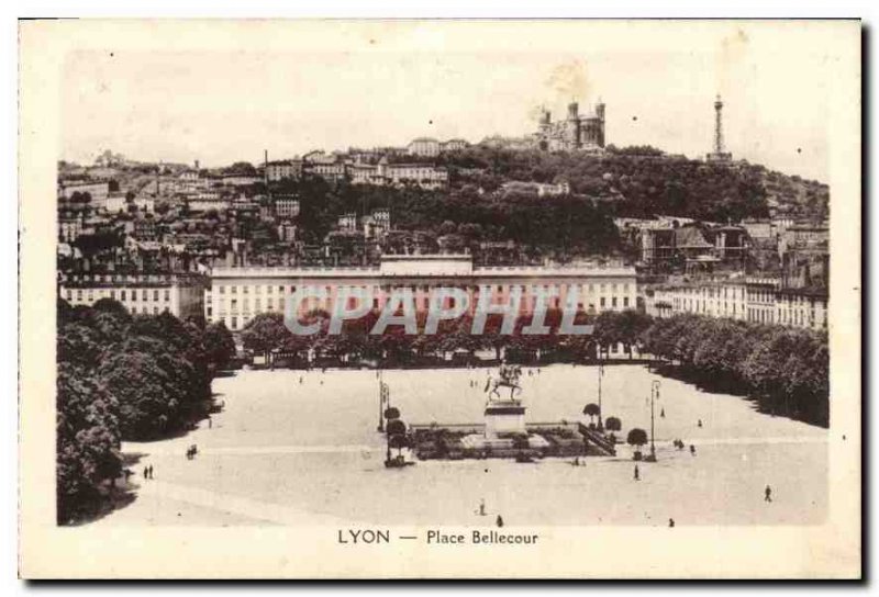 Postcard Old Lyon Place Bellecour