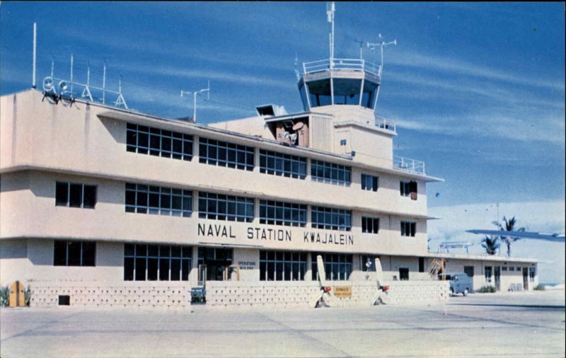Kwajalein Marshall Islands U.S. Naval Station Terminal Bldg Vintage Postcard
