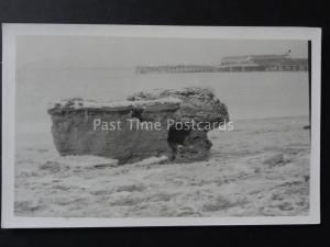 Lincolnshire NEW HOLLAND Large Piece of Ice on FORESHORE c1940 RP