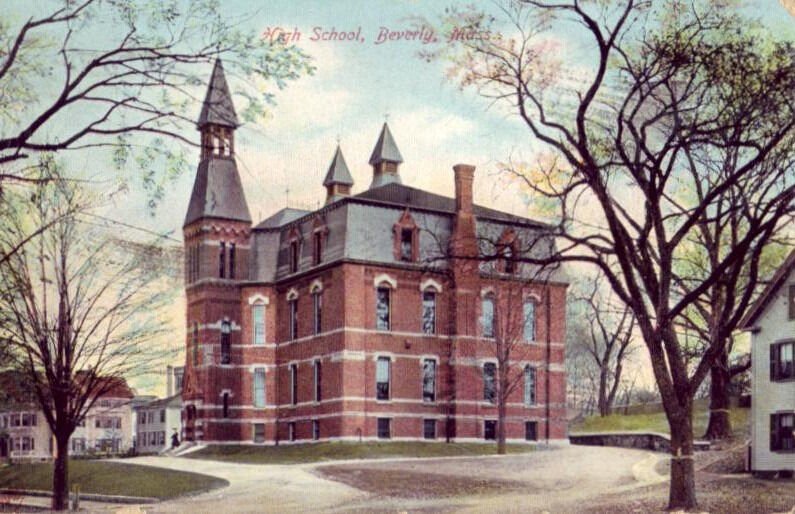 pre-1907 HIGH SCHOOL, BEVERLY, MA. 1906