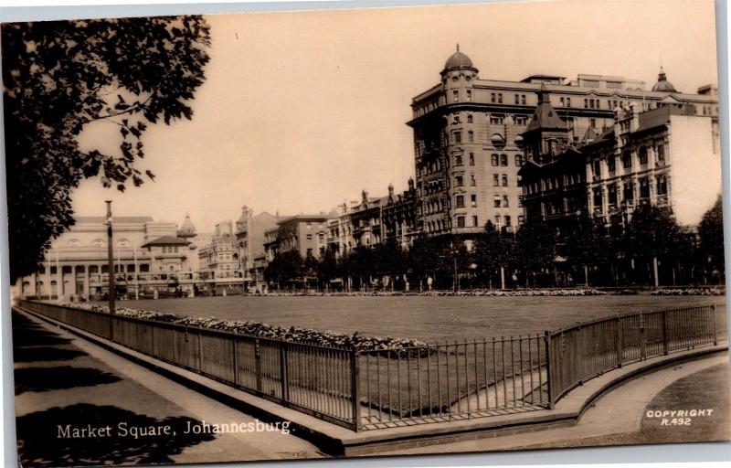 Market Square, Johannesburg South Africa Vintage Photo Postcard H24