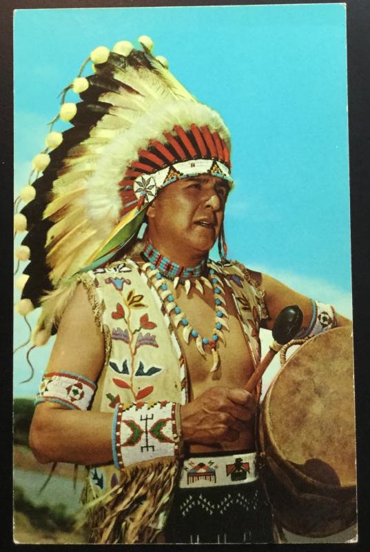 Postcard Unused Blue Sky Eagle Pueblo Indian NM LB