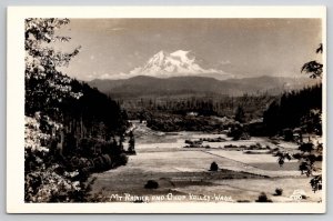 RPPC Mt Ranier And Ohop Valley Washington Postcard V29