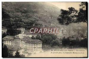 Old Postcard Allevard Les Bains Vue Generale The Foreground Splendid Hotel se...