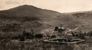 Postcard Photo Ghost Town Gravy Unnamed Cemetery Tombstone RPPC