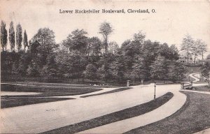 Postcard Lower Rockefeller Boulevard Cleveland OH