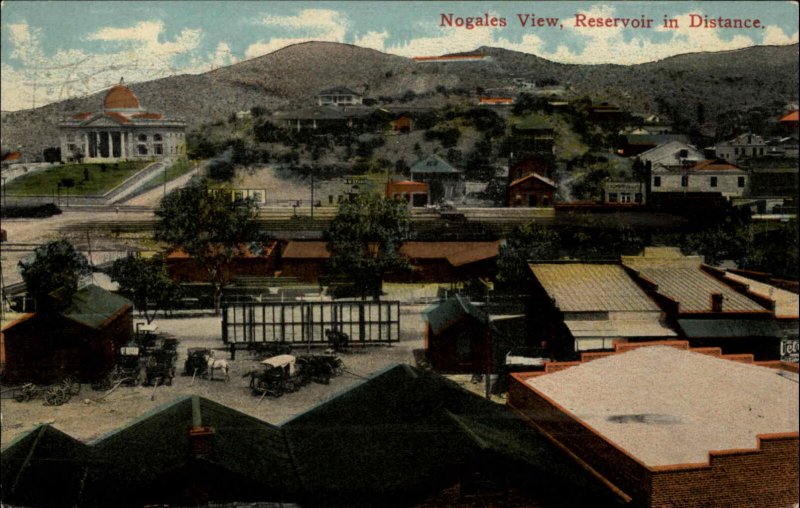 Nogales AZ Birdseye View Resevoir 1916 Used Postcard 