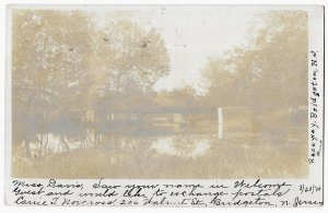 Raceway, Bridgeton, New Jersey, Real Photo Postcard RPPC, Mailed 1906