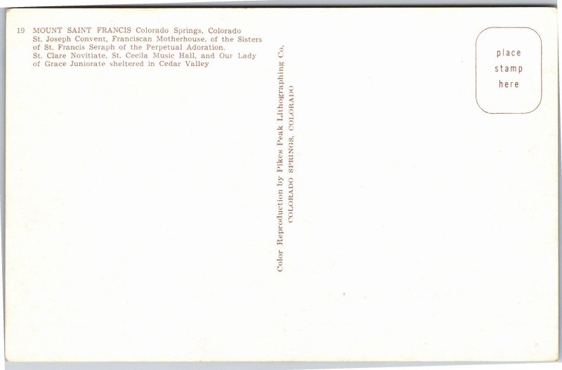 Postcard CO Colorado Springs - St. Joseph Convent