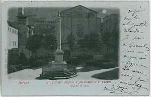 31972 AREZZO city vintage postcard - PIAZZA POPO 1901-