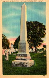 Virginia Salem East Hill Cemetery Grave Of General Andrew Lewis