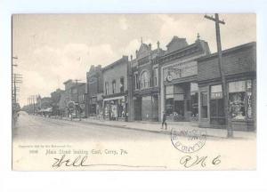 LP24 Corry, Pennsylvania, PA, Postcard, Main Street looking 