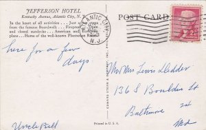 New Jersey Atlantic City Hotel Jefferson Multi View 1961  sk4871