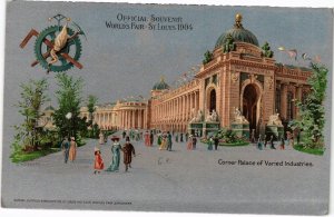 PC WORLD'S FAIR ST. LOUIS 1904 CORNER PALACE VARIED INDUSTRIES MO US (a28868)