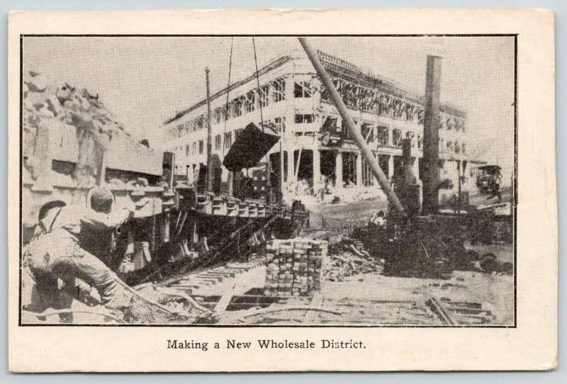 San Francisco~Workers at Wholesale District~Brick Layer~1906 Sunday Examiner PC 