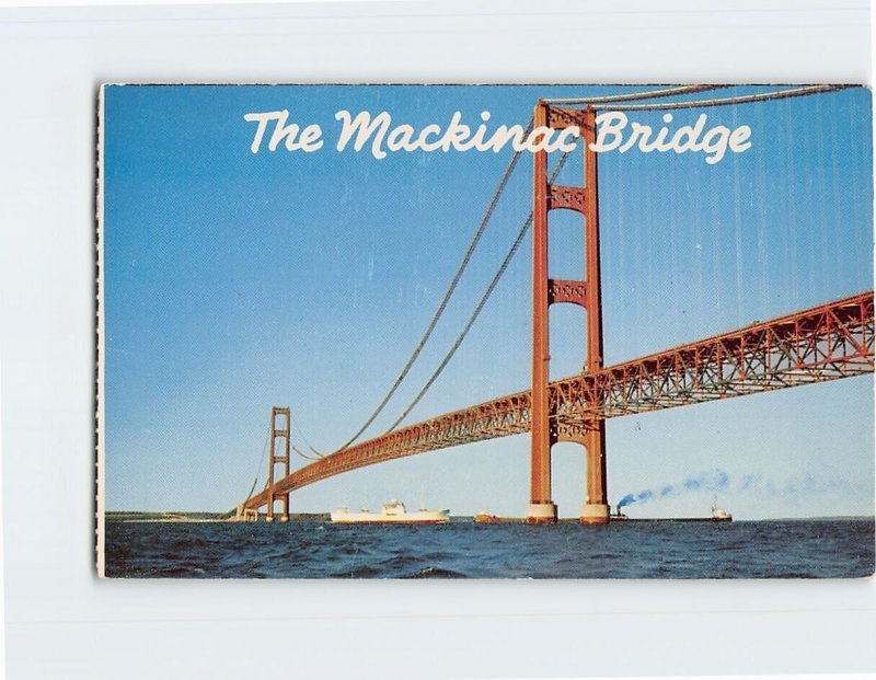 Postcard The Mackinac Bridge, Michigan