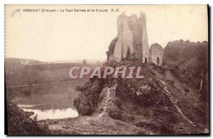 Old Postcard Crozant Creuse La Tour Carree and Creause