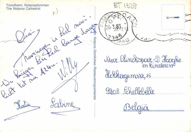 BT1329 the nidaros cathedral trondheim norway