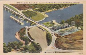 Oklahoma Aerial View Of The Approach To Grand River Dam Northeastern Oklahoma...