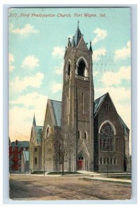 C1910 First0 Presbyterian Church, Fort Wayne, Ind. Postcard F115E