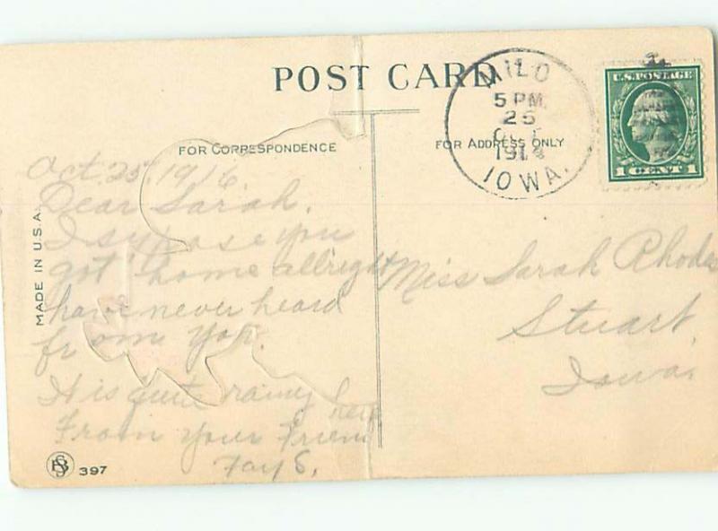 Pre-Linen signed GIRL GETS GIFT FROM BOY AC1980