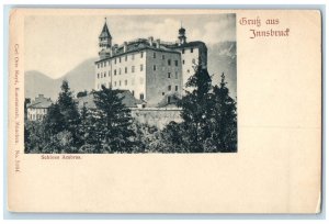 c1905 Ambras Castle Greetings from Innsbruck Tyrol Austria Antique Postcard