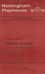 Doctor Faustus Ian McKellen Nottingham Theatre Programme