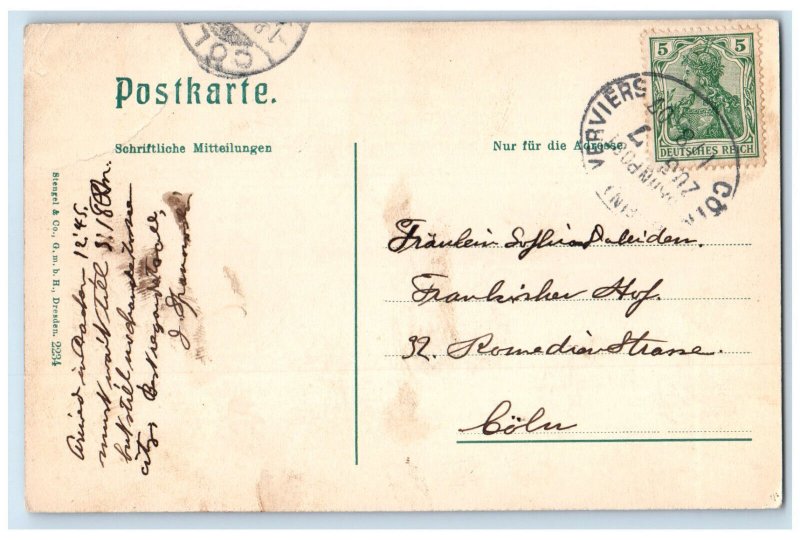 1907 Friedrich Wilhelm Square Aachen North Rhine-Westphalia Germany Postcard