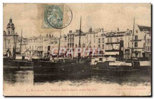 Old Postcard La Rochelle Boat Dock Islands