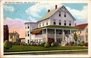 Linen Postcard Sea Isle City Hospital in Sea Isle City, New Jersey