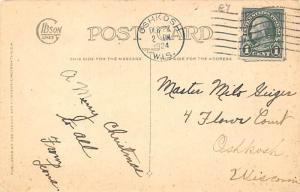 Santa Claus 1924 very light wear postal marking on front