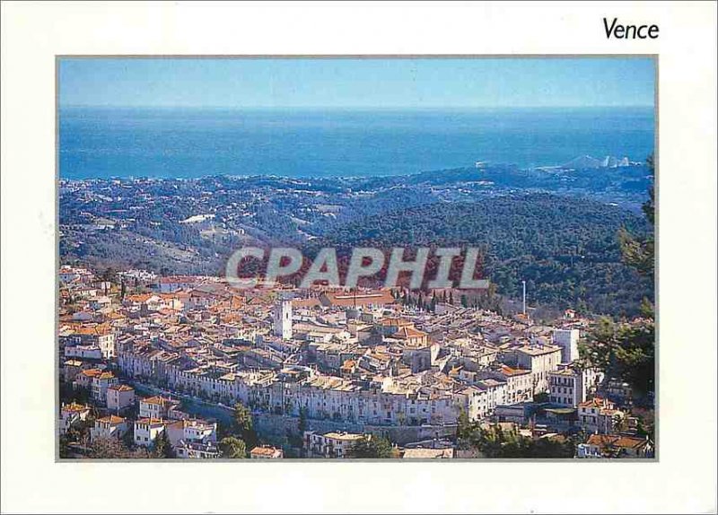 Modern Postcard Vence Alps March General view