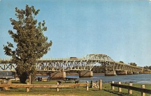 Dover Point, NH New Hampshire  GENERAL SULLIVAN BRIDGE~Piscataqua River Postcard