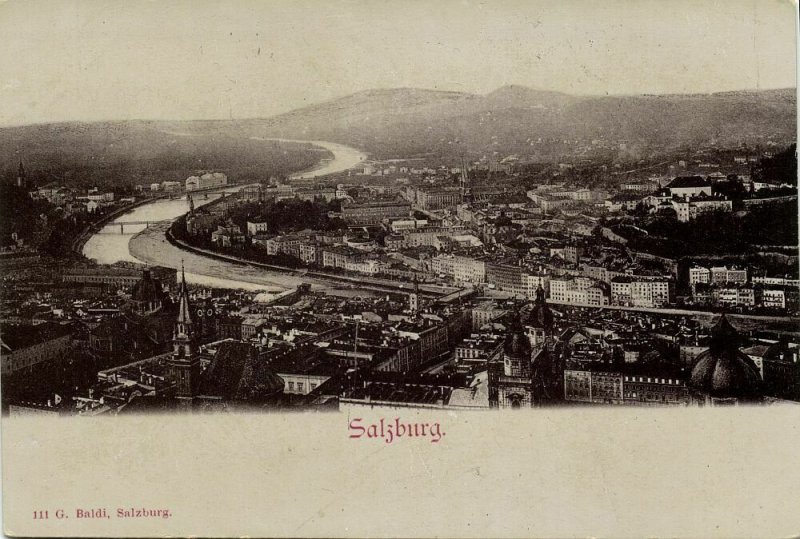 austria, SALZBURG, Totalansicht (1900s) Baldi Postcard